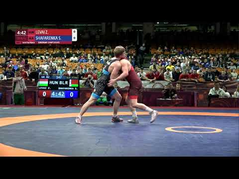 1/2 GR - 82 kg: Z. LEVAI (HUN) v. S. SHAFARENKA (BLR)