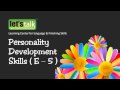 Personality Development Skils Chapter 5 - Conflict Management