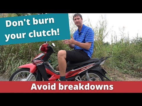 How to avoid burning clutch on Semi Automatic Motorbike