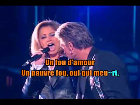 KARAOKÉ Johnny Hallyday & Lara Fabian  Requiem Pour Un Fou Live 98 DUO Création JP