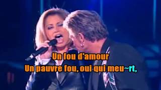 KARAOKÉ Johnny Hallyday &amp; Lara Fabian  Requiem Pour Un Fou Live 98 DUO Création JP