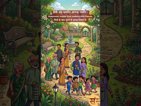 उद्यान-भ्रमणम् (उद्यान की सैर) | A Walk in the Garden #sanskritkalp