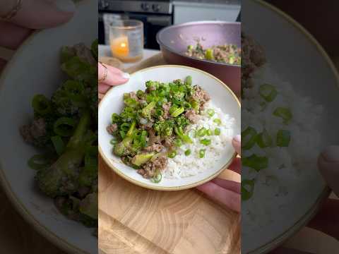 Easy ground beef & broccoli