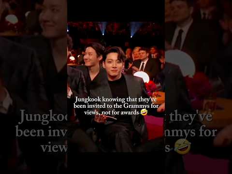 Jungkook knowing that they've been invited to the Grammys for views, not for awards🤣 #bts #funny