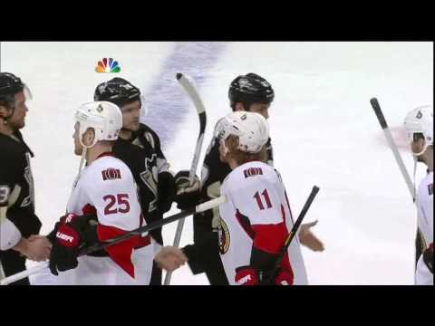 Last min of game, handshakes, Crosby interview May 24 2013 Ottawa Senators vs Pittsburgh Penguins