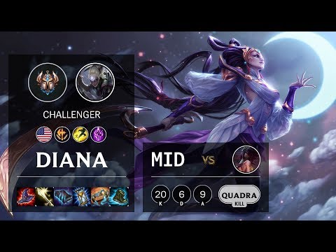 Diana Mid vs Akali - NA Challenger Patch 10.12