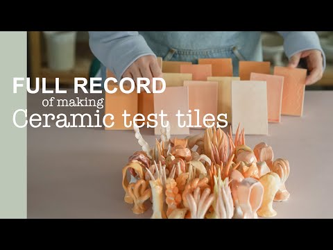 How I make fun ceramic glaze test tiles, getting creative