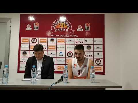 Press konferencija KK Vršac KK Sloga (75:82) 9.kolo AdmiralBet KLS 2021