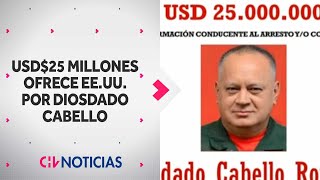 EE.UU. ofrece 25 millones de dólares como recompensa por Diosdado Cabello - CHV Noticias