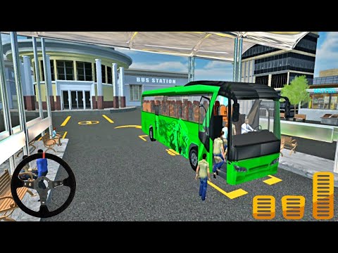 Modern Bus Drive Simulator #2 - Green Bus Unlocked - Android Gameplay