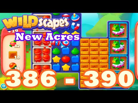 Wildscapes: New Acres Level 386 - 390 HD Gameplay | 3 match puzzle | android | 387 | 388 | 389 | IOS