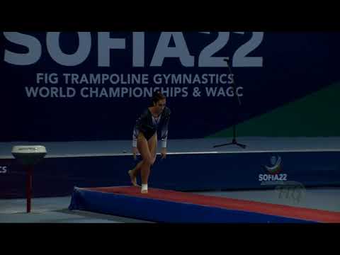 ZORMPA Angeliki Anna (GRE) W - 2022 Trampoline Worlds, Sofia (BUL) - Q Tumbling Exercise 1