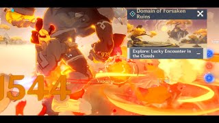 Domain of Forsaken Ruins - Lucky Encounter in the Clouds - F2P Genshin Impact Gameplay