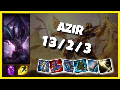 EU Challenger Azir MID (13/2/3) vs LUCIAN Gameplay Replay - Patch 10.19