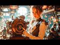 Artificial Intelligence Cards, AI art retro futurism steampunk Immerse yourself..
