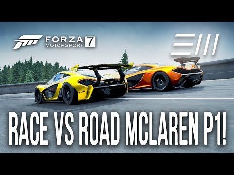 McLaren P1 vs P1 "GTR" - RACE VS ROAD CHALLENGE!!! | Forza 7