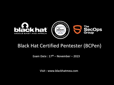 Black Hat Certified Pentester Middle East and Africa | BCPen MEA Certificate