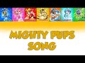 PAW Patrol Mighty Pups Lyrics Color Coded