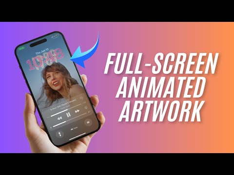 How to Show Full Screen Animated Album Art on iPhone's Lock Screen in iOS 26