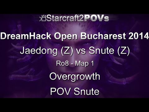 SC2 HotS - DH Bucharest 2014 - Jaedong vs Snute - Ro8 - Map 1 - Overgrowth - Snute