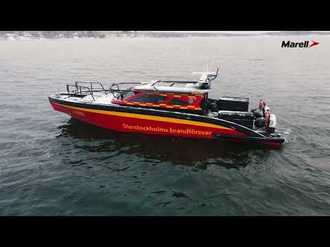 Marell M15 Fireboat 'Balder' with triple Volvo Penta D6-440