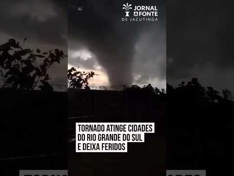 IMAGEM IMPRESSIONANTE DE UM TORNADO QUE ATINGIU CIDADES DO RIO GRANDE DO SUL; VEJA! #tornado
