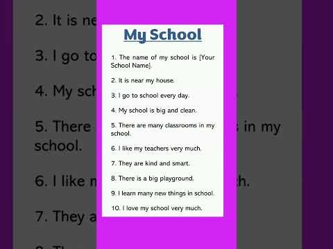 My School 10 Lines Essay in English