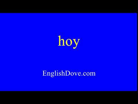 How to pronounce hoy in American English.