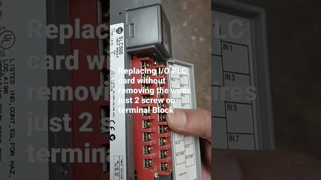 Replacing I/O PLC card without removing all the wires just 2 screw
