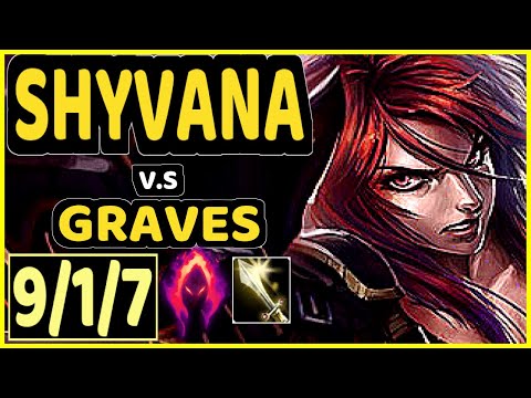 CANEE (SHYVANA) vs GRAVES - 9/1/7 KDA JUNGLE GAMEPLAY - EUW Ranked GRANDMASTER