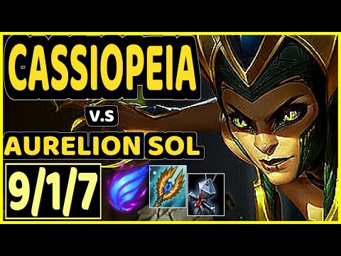 MAGIFELIX (CASSIOPEIA) vs AURELION SOL - 9/1/7 KDA BOTTOM ADC GAMEPLAY - EUW Ranked GRANDMASTER