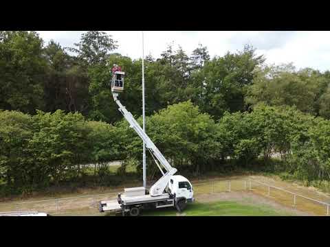 juni 2020 - Installatie LED-sportveldverlichting Signify bij VV B.E.W. Vledder