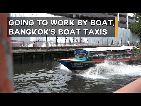 Going to work by boat, Bangkok's water taxis