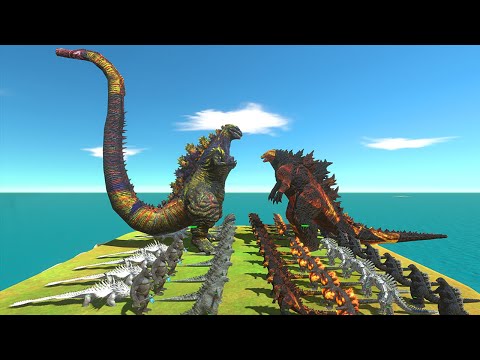 Shin Godzilla VS Godzilla 2021 Epic Battle In Arena Stadium - Animal Revolt Battle Simulator