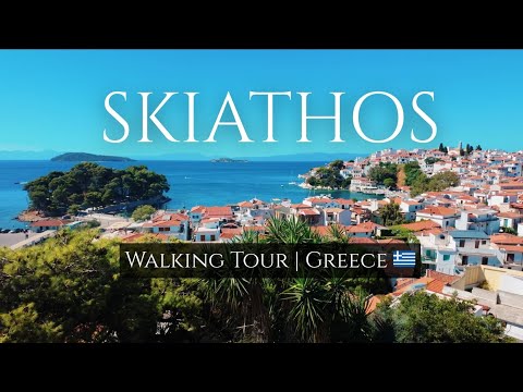 SKIATHOS GREECE 🇬🇷 Walking Tour 4K | Filmed on DJI Osmo Pocket 3