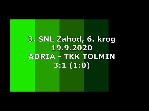 Adria - TKK Tolmin 3:1 (1:0), 3.SNL, 6. krog, 19.9.2020
