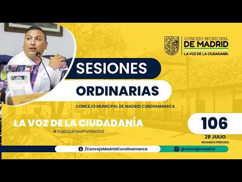SESIÓN ORDINARIA 106 - 28 DE JULIO DEL 2026