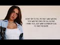 Tate McRae Ali Gatie Lie To Me Lyrics