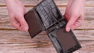 Миниатюрный мужской портмоне из натуральной фактурной кожи Canpellini 21521 коричневый