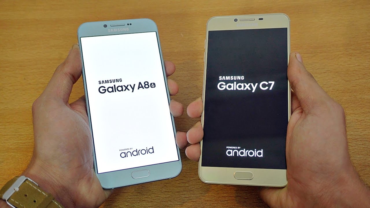 Samsung Galaxy A8 (2016) vs Galaxy C7 - Speed Test! (4K)