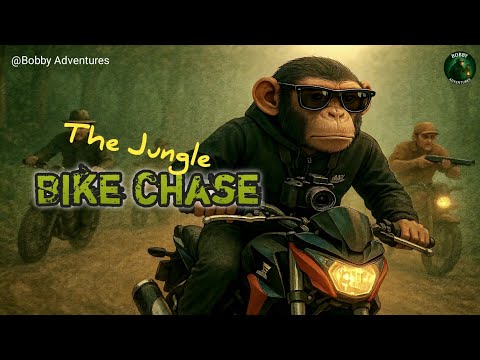 🐵 Bobby Adventures: The Jungle Bike Chase 🏍 – Hunters vs Bobby | #youtube #viralvideo