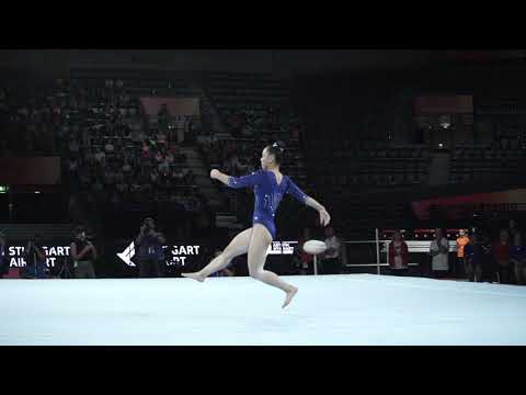 Kara Eaker USA FX podium training   2019 World Championships in Stuttgart