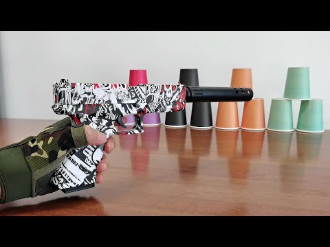 Graffiti Glock Shell Ejection Soft Bullet Toy Gun Unboxing 2022