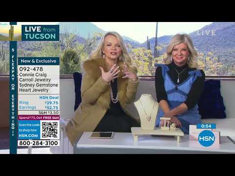 Connie Craig Carroll Jewelry Sydney Rose Quartz Heart Dr...