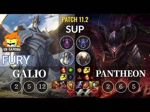 SN Fury Galio vs Pantheon Sup - KR Patch 11.2