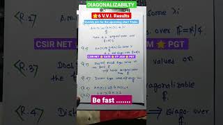 DIAGONALIZABLE MATRIX🌟6 imp. Results 🌟