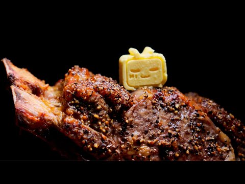 手作黄油配35天干熟成带骨眼肉！这味道给幸运粉丝尝尝！