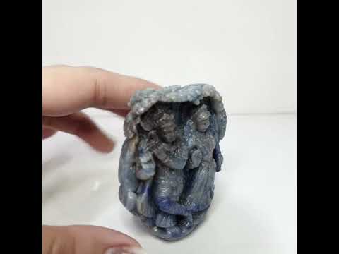 Blue Sapphire Radha Krishna, Radha Krishna murti in Natural Blue Sapphire