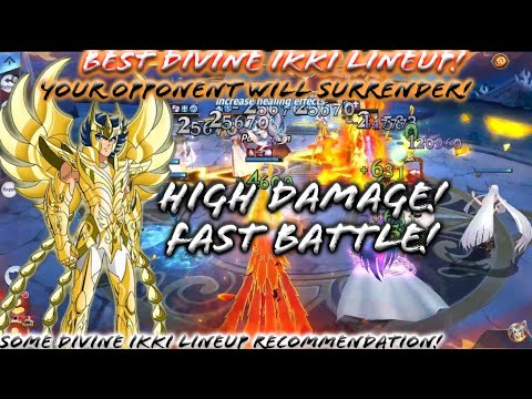 Saint Seiya: Awakening - Divine Cloth Ikki Best Lineup Test! Fast Match with Ikki Kanon and Isaak!