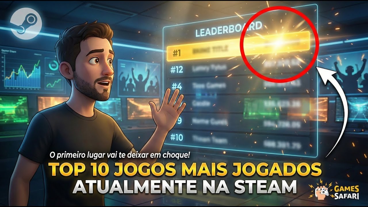 TOP 10 JOGOS MAIS JOGADOS DA STEAM EM 2025 🔥 Ranking Atualizado